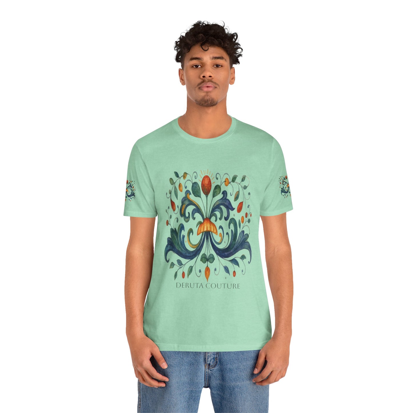 DERUTA COUTURE: Unisex Jersey Short Sleeve Tee Ricco Italia Design