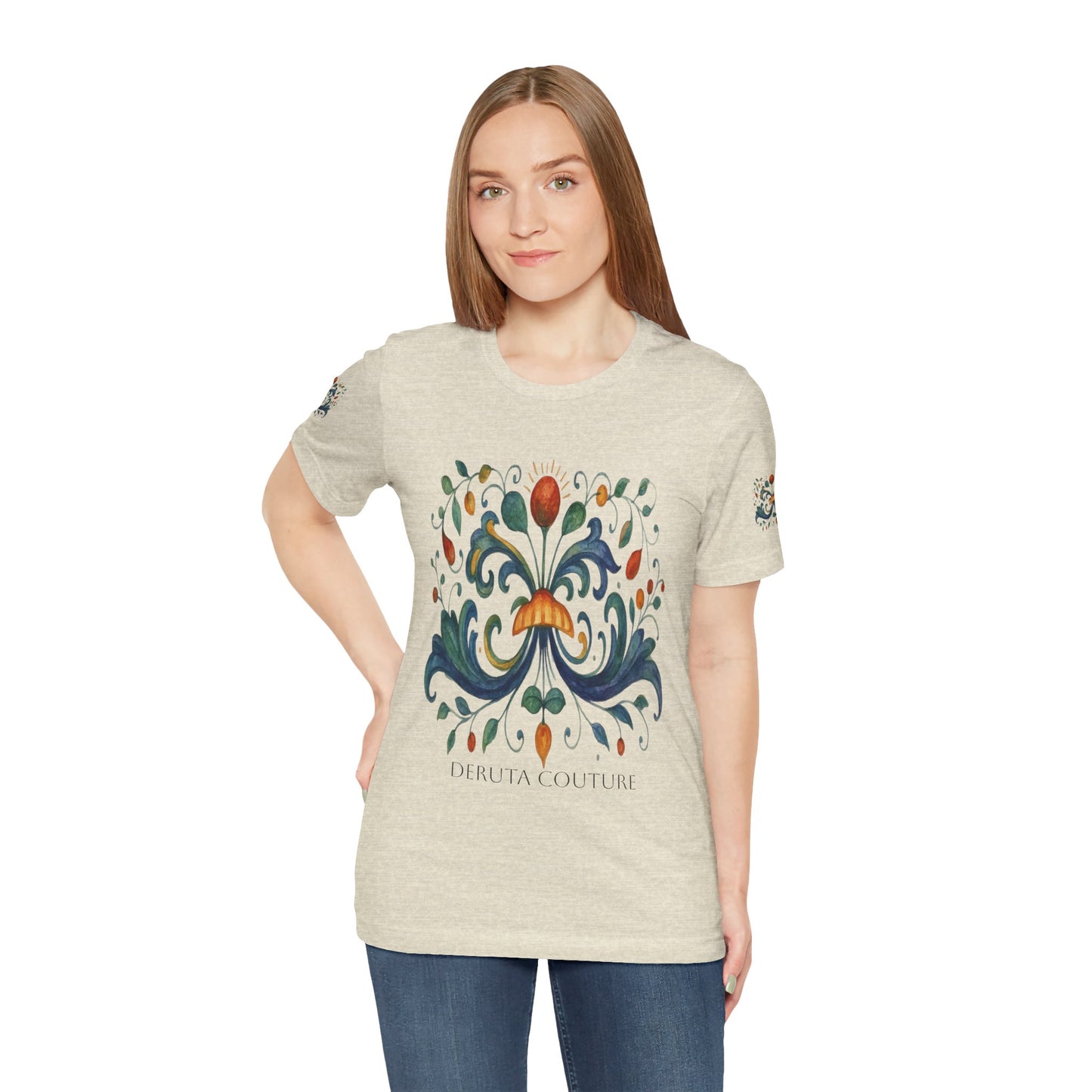 DERUTA COUTURE: Unisex Jersey Short Sleeve Tee Ricco Italia Design