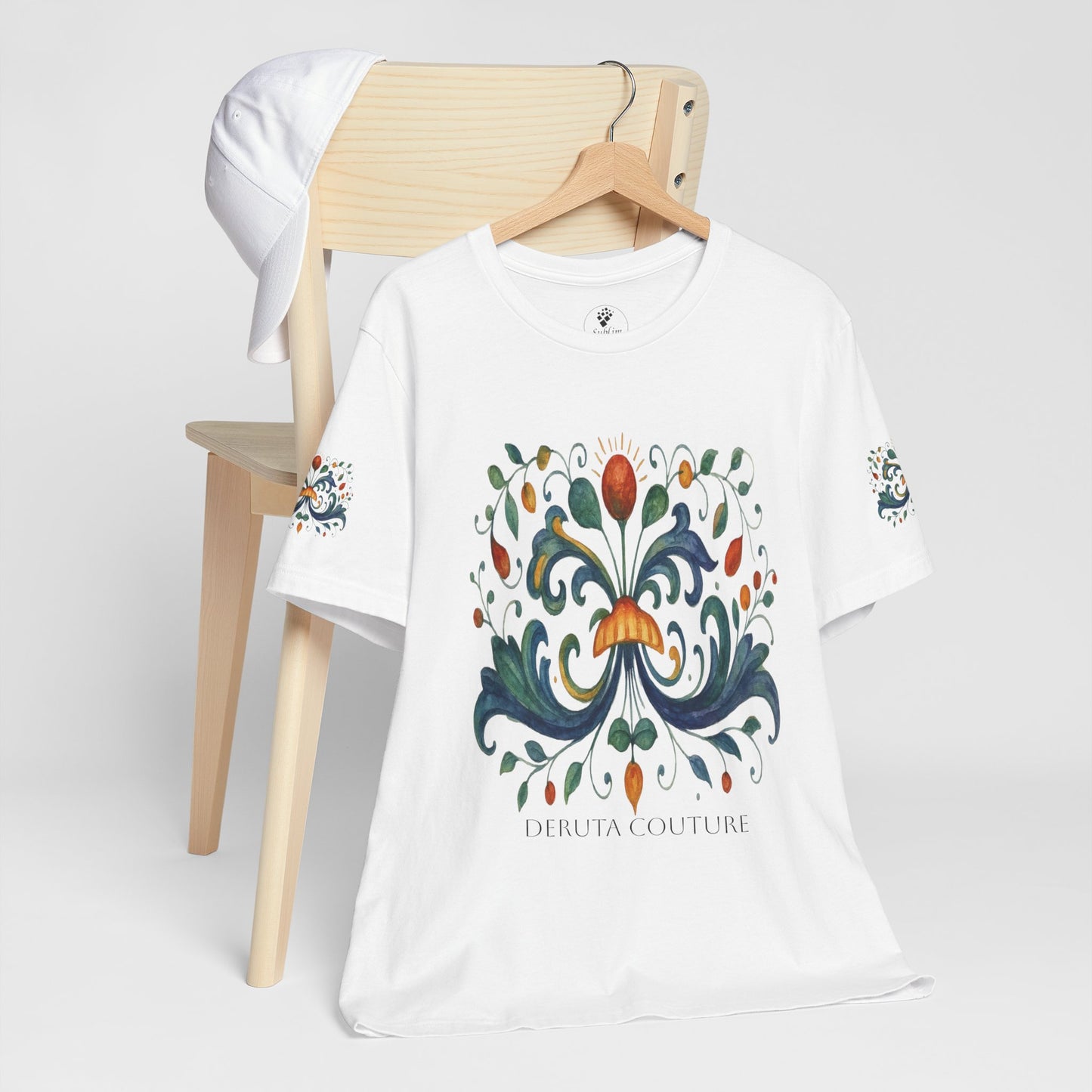 DERUTA COUTURE: Unisex Jersey Short Sleeve Tee Ricco Italia Design