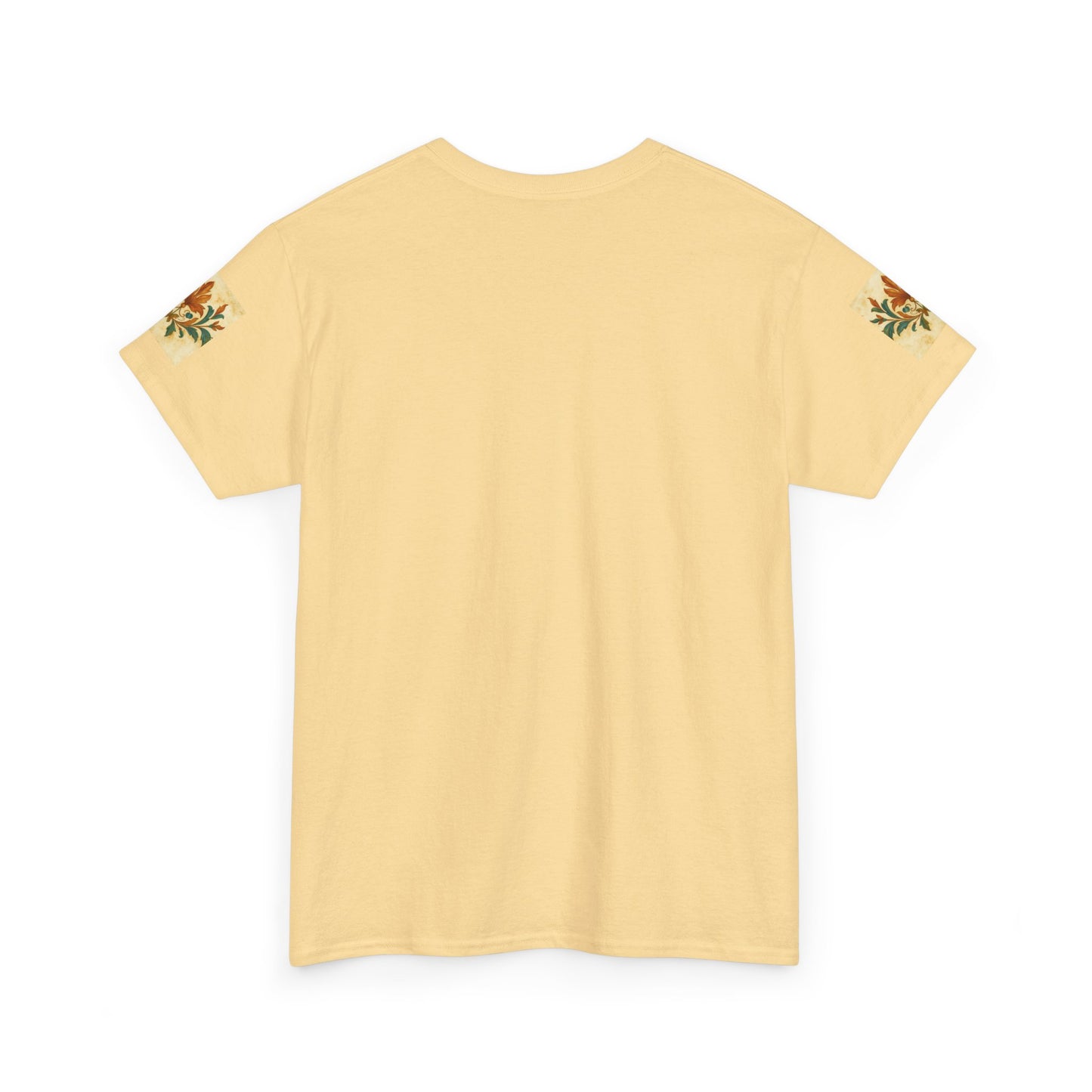 Vintage Botanical Unisex Heavy Cotton Tee, Floral Graphic Tee, Casual Summer Shirt, Gift for Nature Lovers, Eco-Friendly Apparel