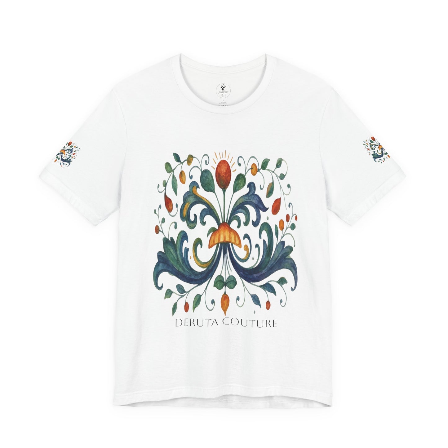 DERUTA COUTURE: Unisex Jersey Short Sleeve Tee Ricco Italia Design