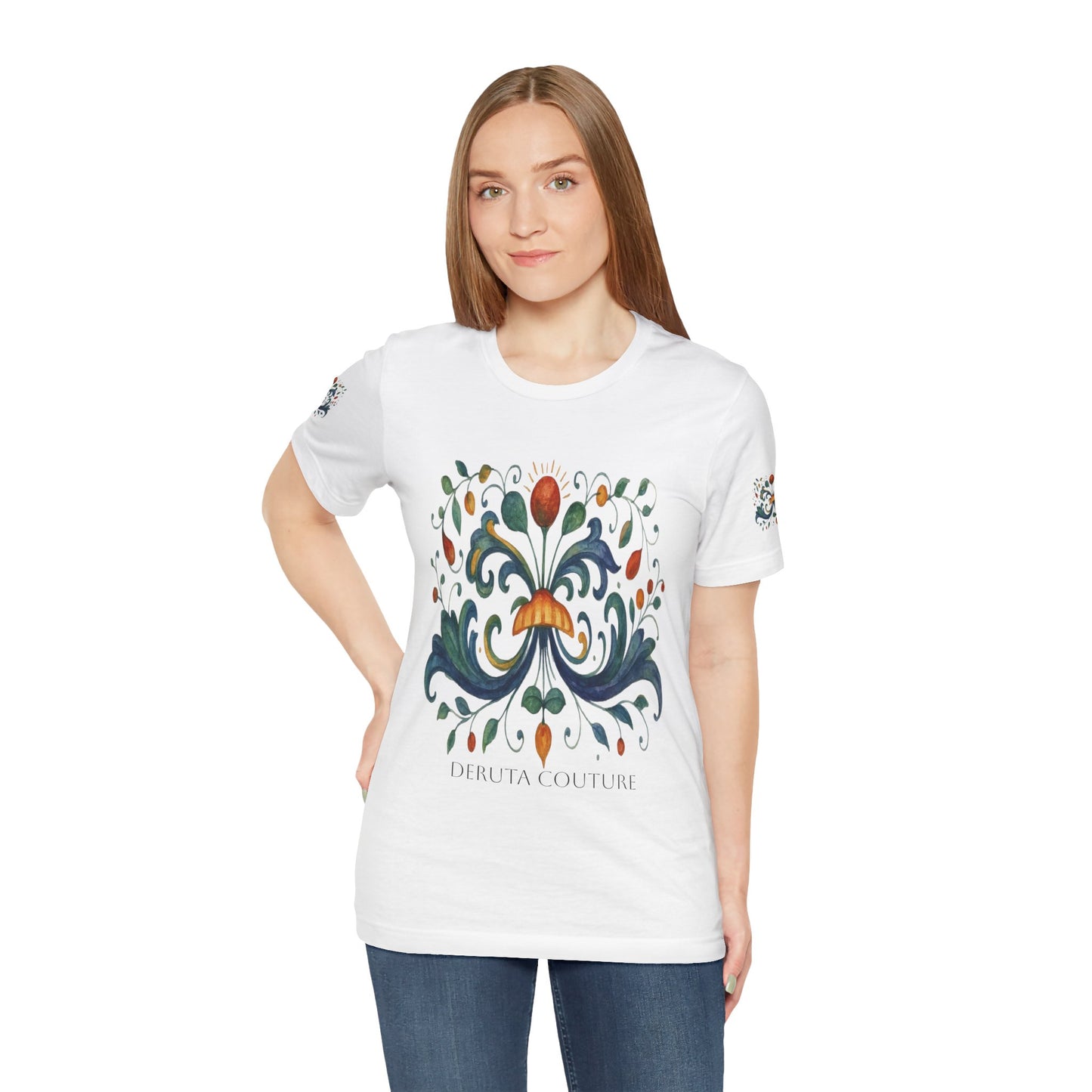 DERUTA COUTURE: Unisex Jersey Short Sleeve Tee Ricco Italia Design