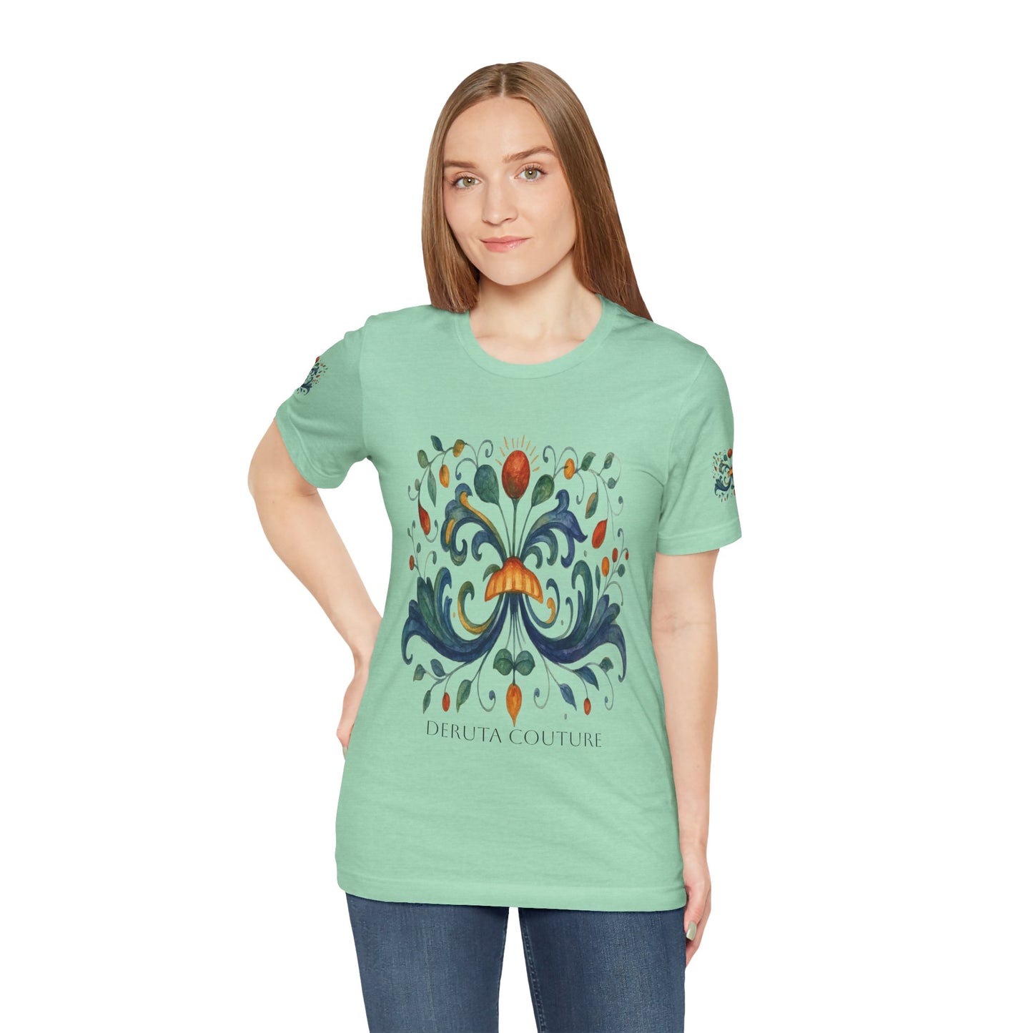 DERUTA COUTURE: Unisex Jersey Short Sleeve Tee Ricco Italia Design