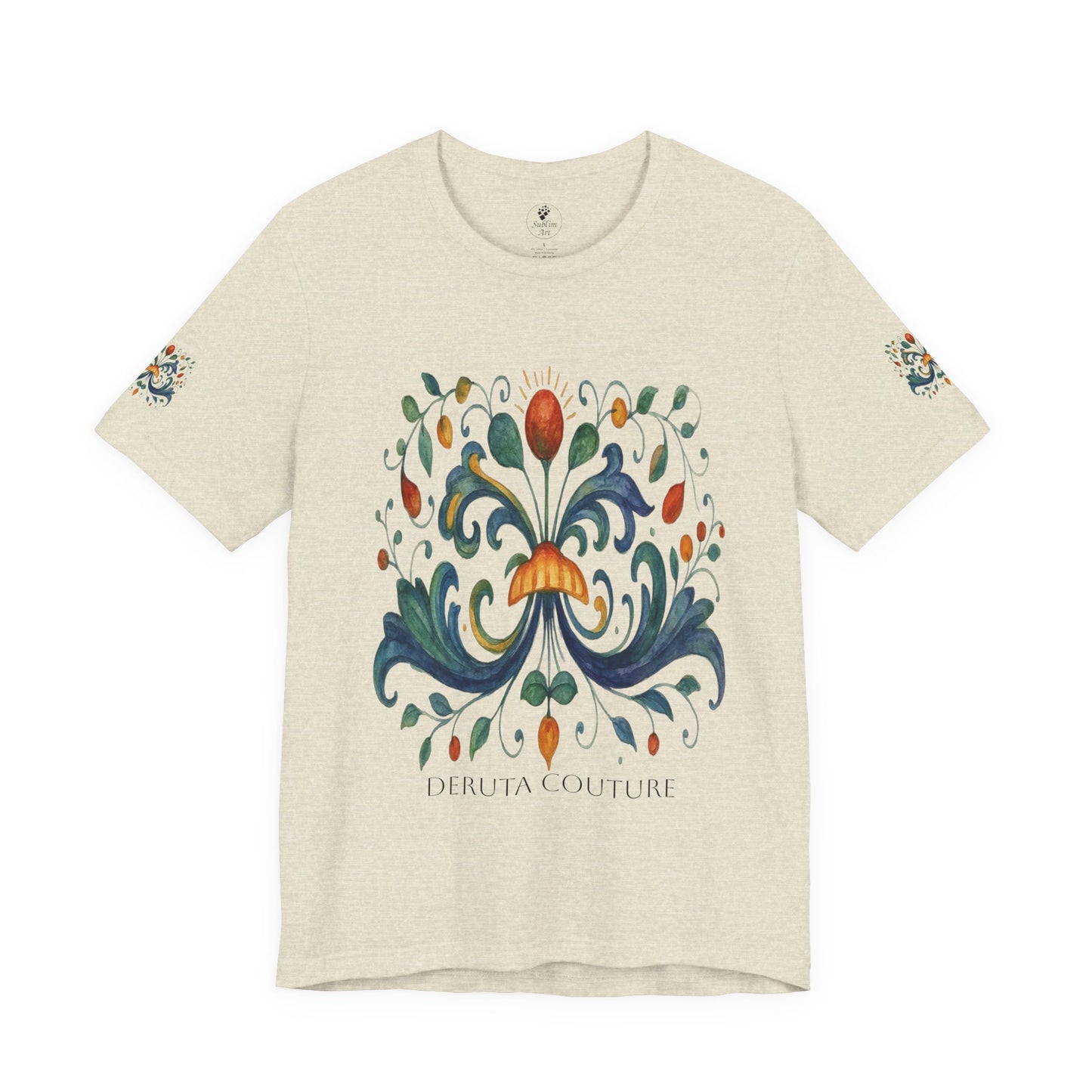 DERUTA COUTURE: Unisex Jersey Short Sleeve Tee Ricco Italia Design