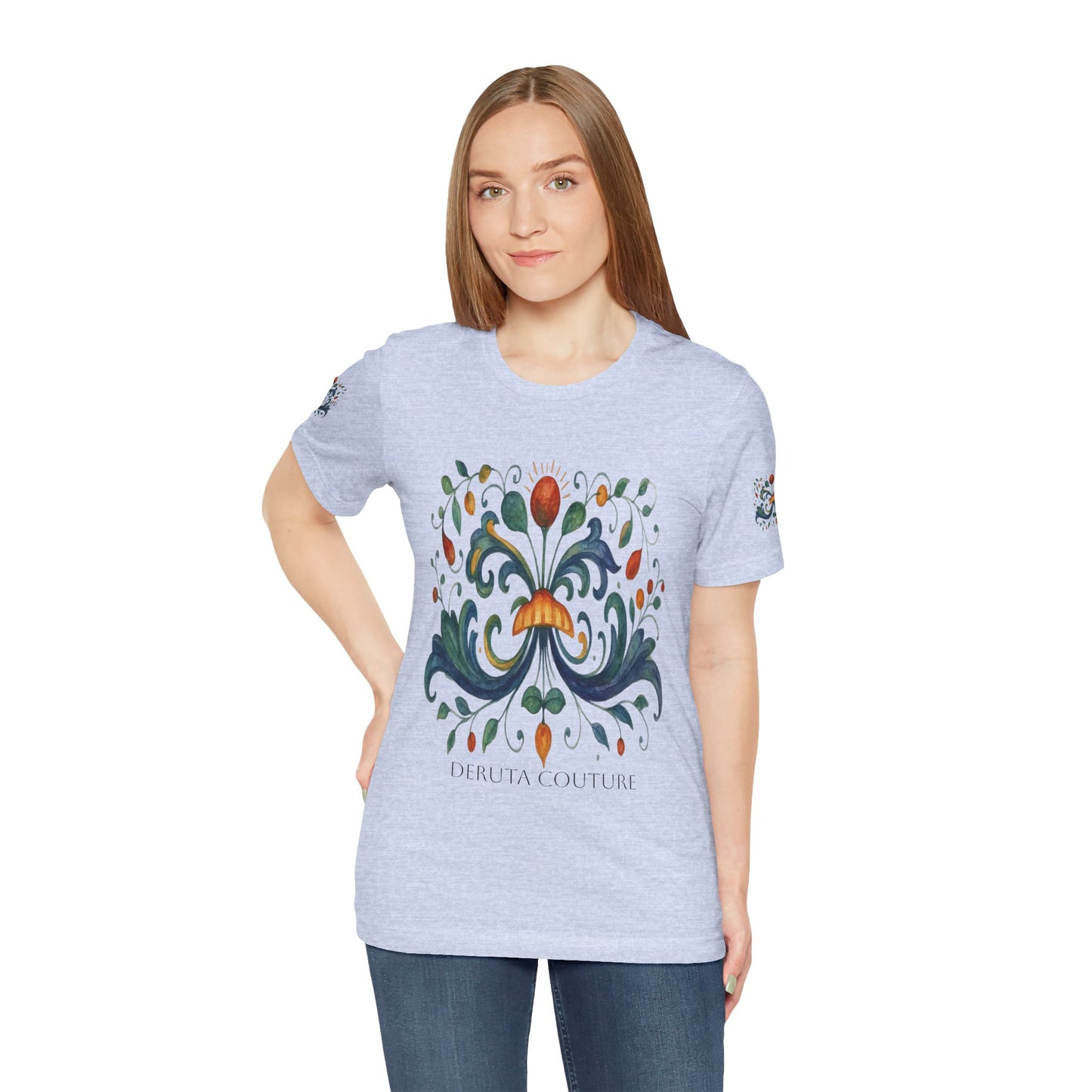 DERUTA COUTURE: Unisex Jersey Short Sleeve Tee Ricco Italia Design