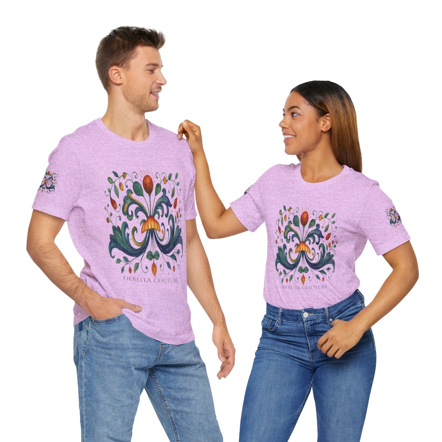 DERUTA COUTURE: Unisex Jersey Short Sleeve Tee Ricco Italia Design