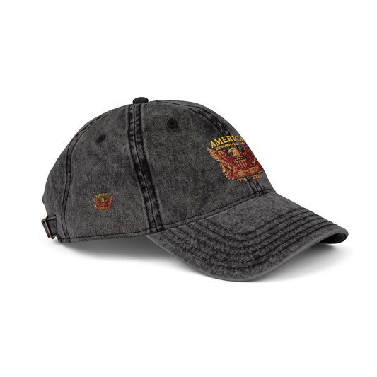 America 250 Anniversary Embroidered Cap — Vintage Patriotic Hat