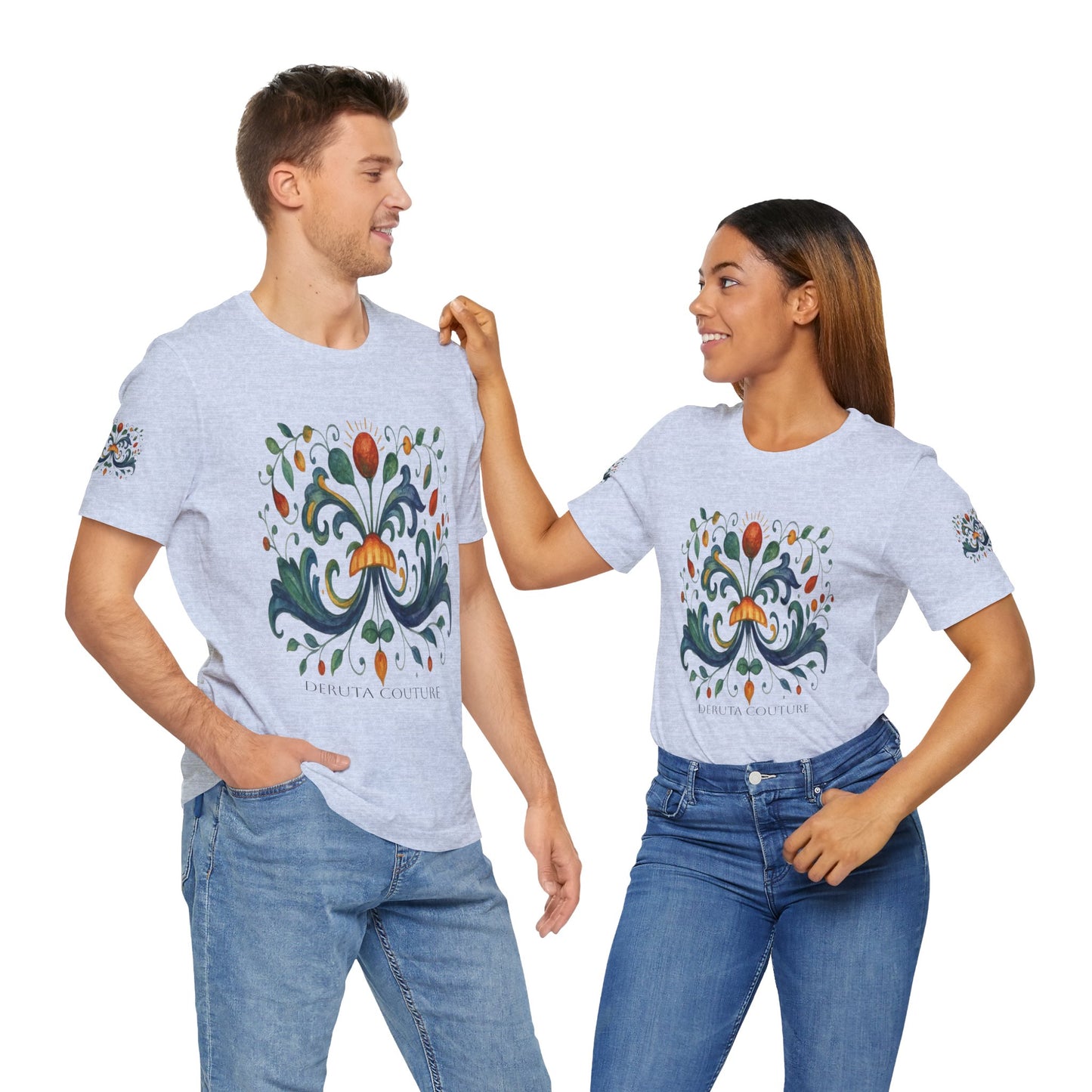 DERUTA COUTURE: Unisex Jersey Short Sleeve Tee Ricco Italia Design