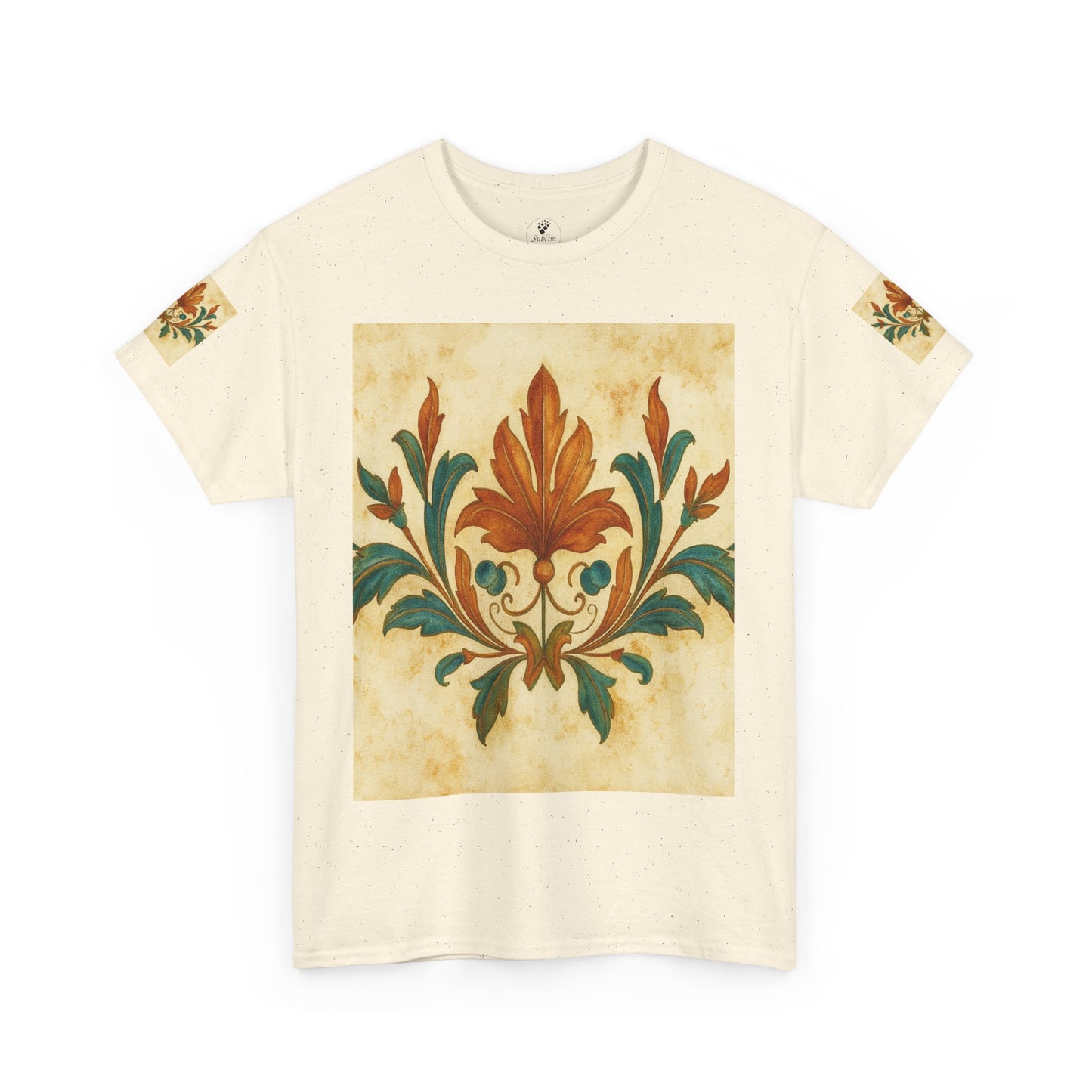Vintage Botanical Unisex Heavy Cotton Tee, Floral Graphic Tee, Casual Summer Shirt, Gift for Nature Lovers, Eco-Friendly Apparel