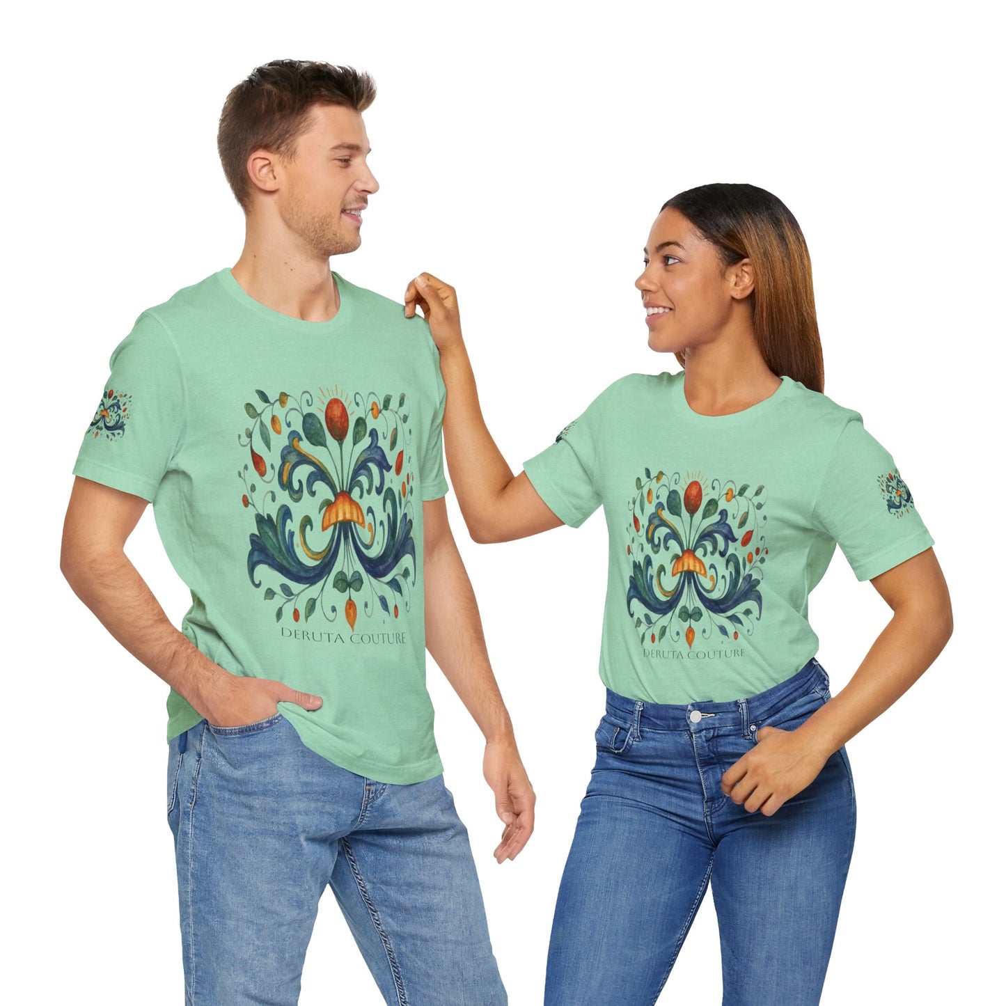DERUTA COUTURE: Unisex Jersey Short Sleeve Tee Ricco Italia Design