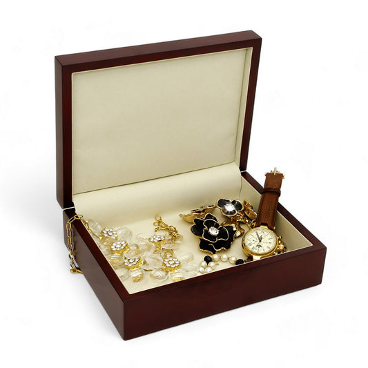 WOOD BOXES COLLECTION: Lined large wood box with printed tile - Opera "Gaudi Inspiration"