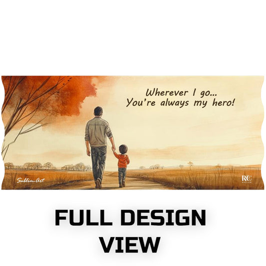 SUBLIMART: Father's Day Mug with BOY "Wherever I go... You're always my hero!" Gift for Dad by RC Designs