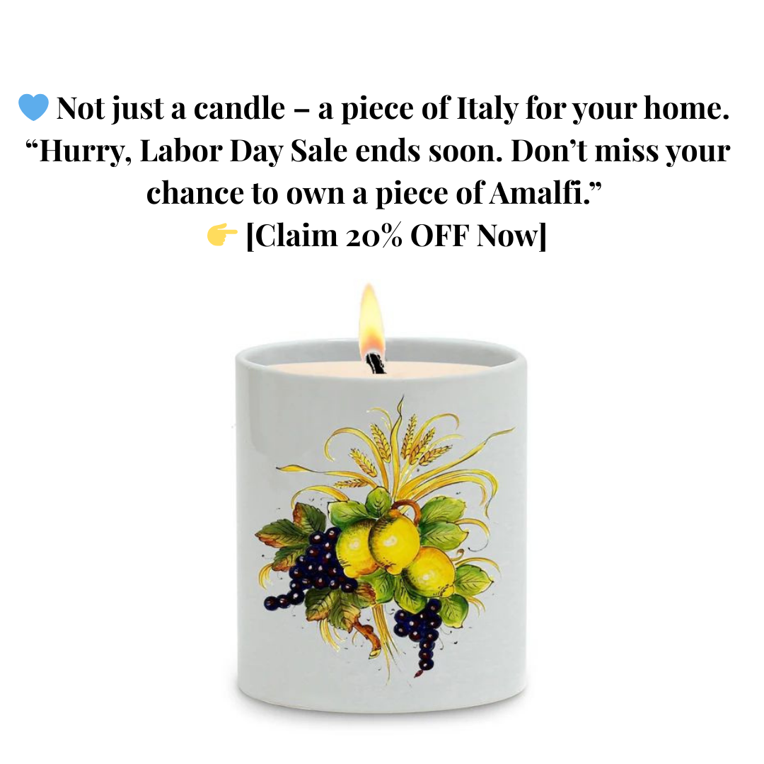 NEW! > Positano Porcelain Soy Wax Candle View #14 - Sublimation Printed Gift USA