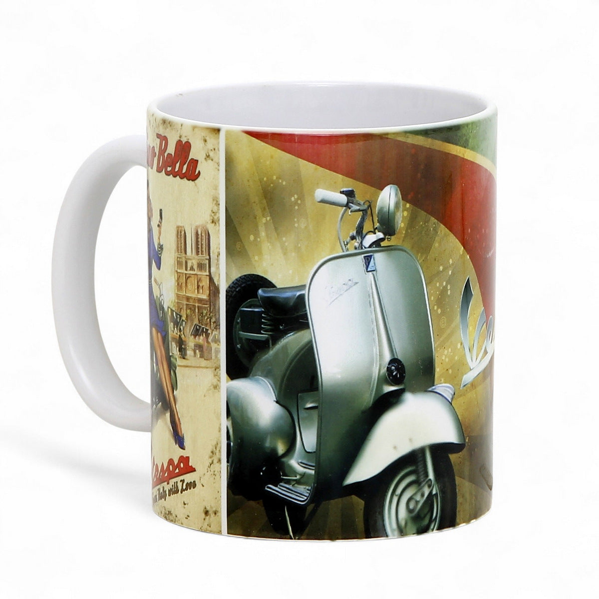 SUBLIMART: Bella Italia - Mug featuring Italian vintage posters (Vespa, Ciao Bella)