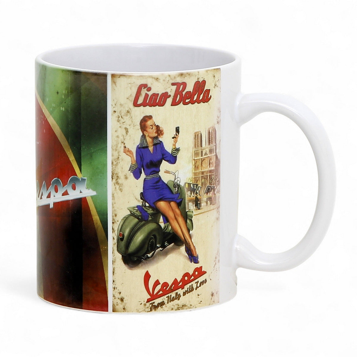 SUBLIMART: Bella Italia - Mug featuring Italian vintage posters (Vespa, Ciao Bella)