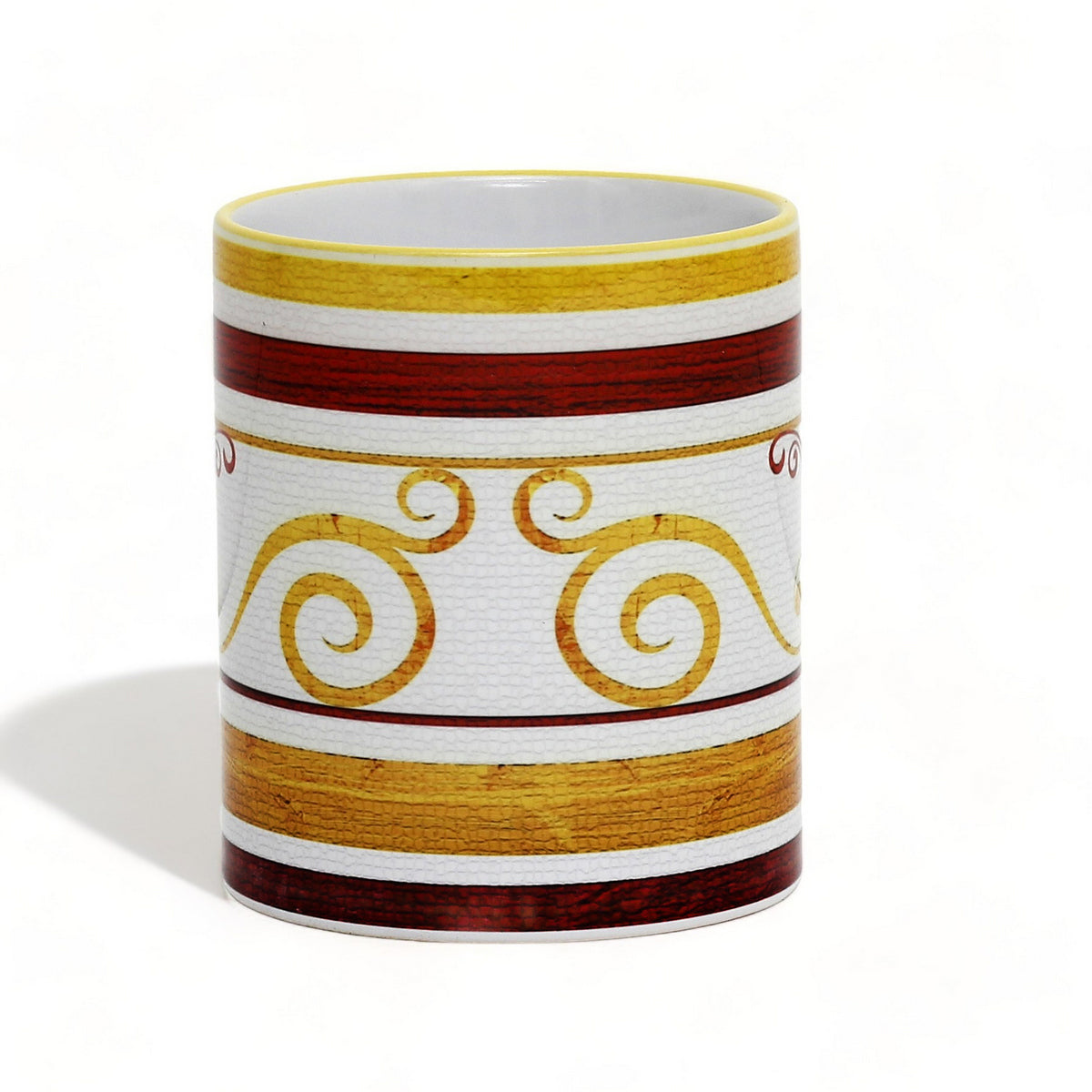 SUBLIMART: Ricco Italia Mug Yellow Handle+Rim - by Mario Bruno (Design 6405)