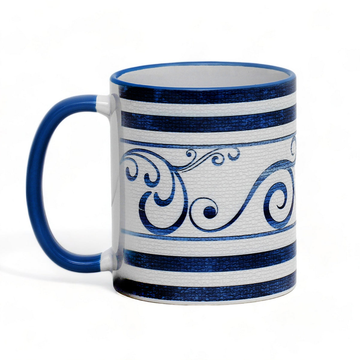 SUBLIMART: Ricco Italia Mug Light Blue Handle+Rim - by Mario Bruno (Design 6409)