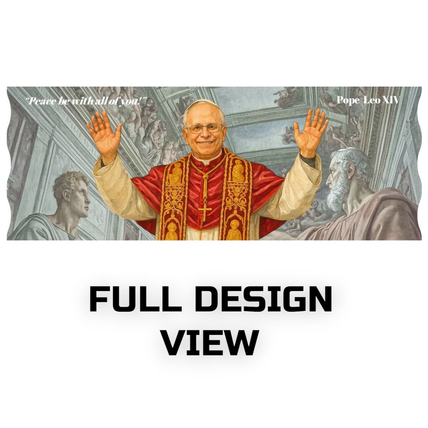 Commemorative Pope Leo XIV bundle: Candle + Mug Gift Boxed! – Exclusive digital portrait by RC Designs