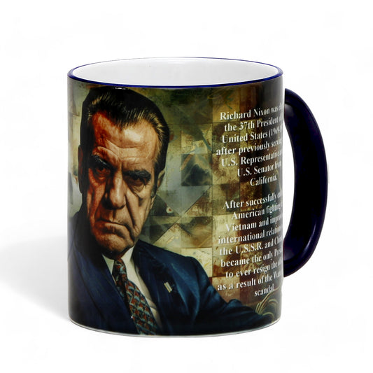 THE PRESIDENTS: Porcelain printed mug - Design by RC Designs - Richard Nixon