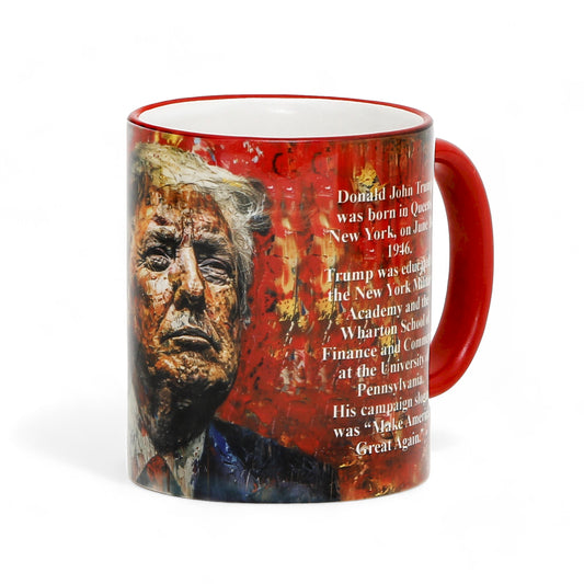 THE PRESIDENTS: Porcelain printed mug - Design by RC Designs - Donald J. Trump