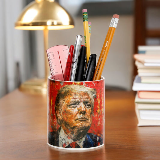 Luxury President Trump portrait Tumbler - Limited Edition Multi-Purpose Pens, Toothbrush, Brushes Holder