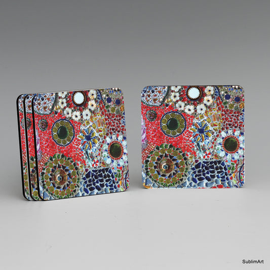 SUBLIMART: MDF Hardboard Set of 4 Coasters - Design: Gaudi 01
