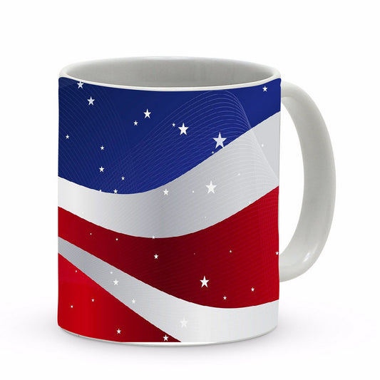 SUBLIMART: Patriotic Mug 'Wavy stars Usa' (Design 49)
