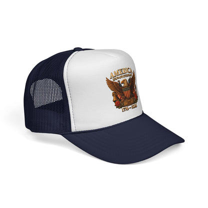 Patriotic Eagle Trucker Cap — America 1776-2020 Vintage Shield Design