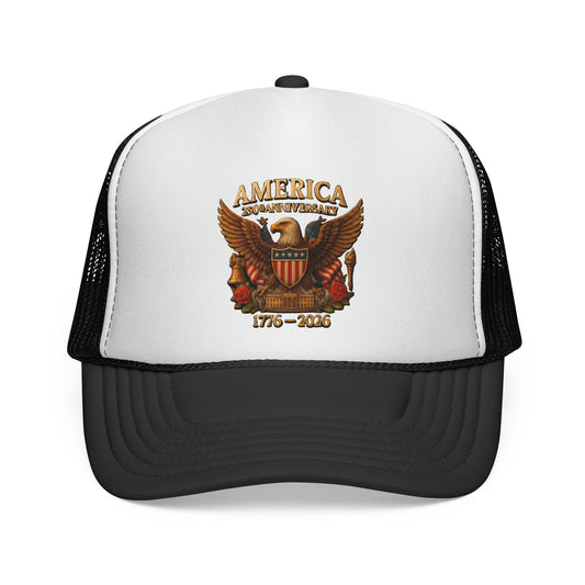 Patriotic Eagle Trucker Cap — America 1776-2020 Vintage Shield Design