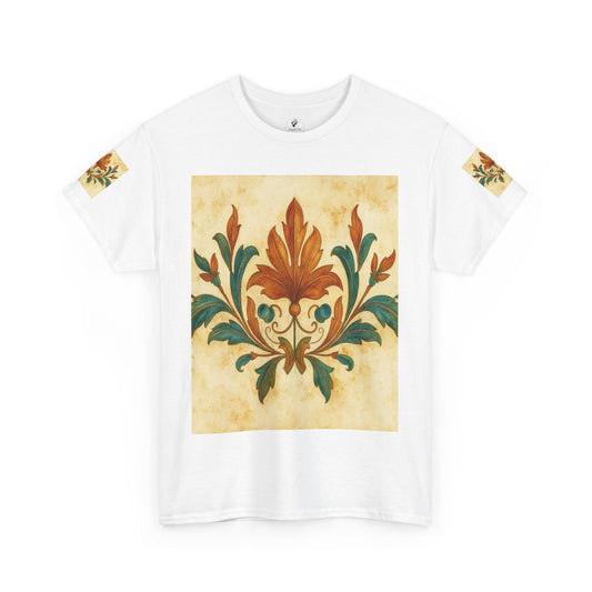 Vintage Botanical Unisex Heavy Cotton Tee, Floral Graphic Tee, Casual Summer Shirt, Gift for Nature Lovers, Eco-Friendly Apparel