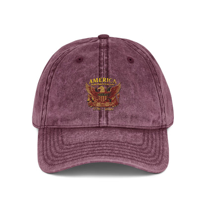 America 250 Anniversary Embroidered Cap — Vintage Patriotic Hat