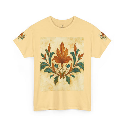 Vintage Botanical Unisex Heavy Cotton Tee, Floral Graphic Tee, Casual Summer Shirt, Gift for Nature Lovers, Eco-Friendly Apparel