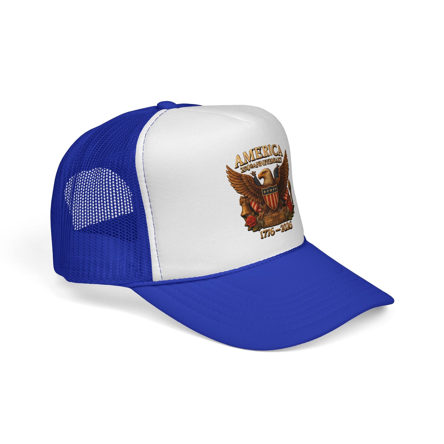 Patriotic Eagle Trucker Cap — America 1776-2020 Vintage Shield Design