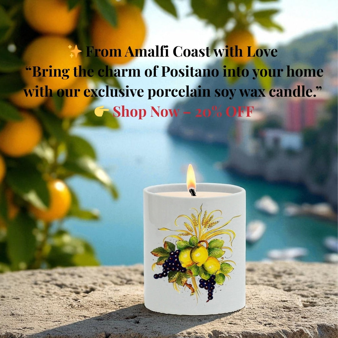 SUBLIMART: NEW! > Positano Porcelain Soy Wax Candle