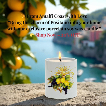SUBLIMART: NEW! > Positano Porcelain Soy Wax Candle