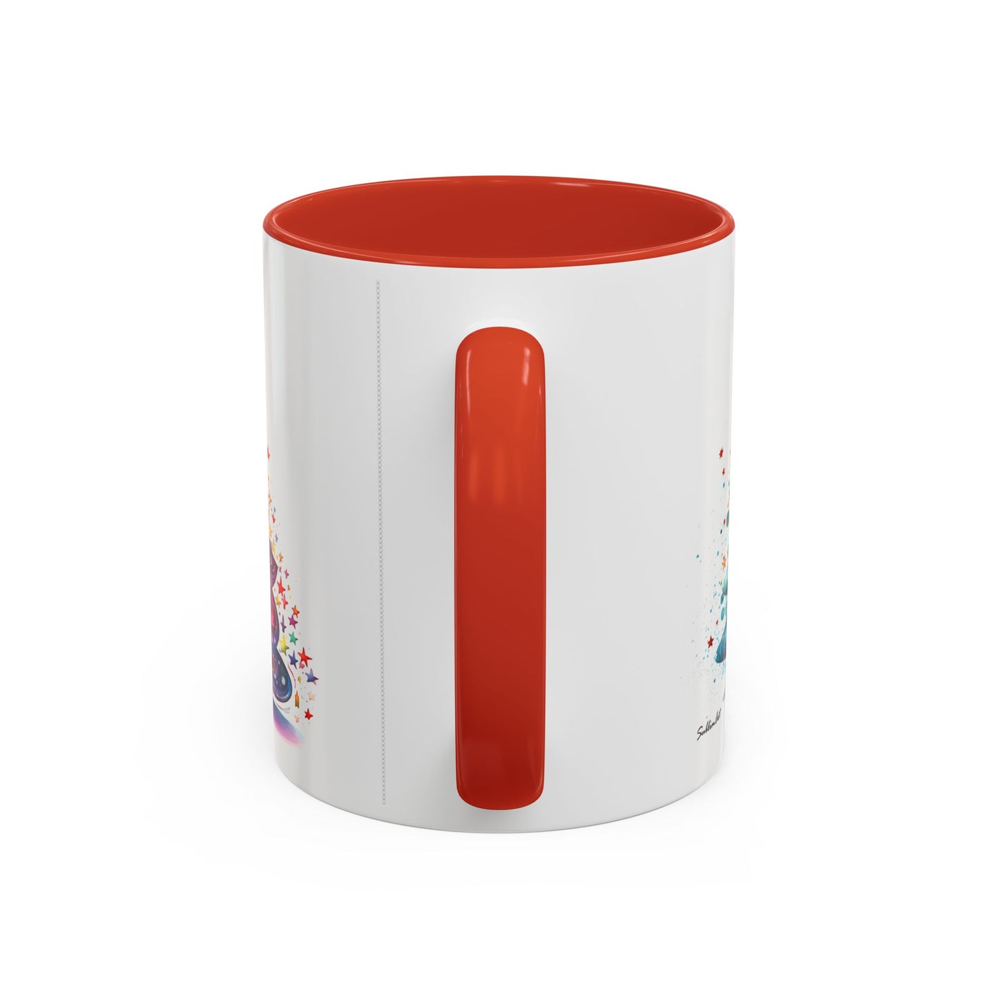SUBLIMART: Christmas Tree Accent Coffee Mug, Holiday Gift, Cozy Home Decor, Festive Drinkware, Colorful Xmas Mug, Seasonal Beverage Cup
