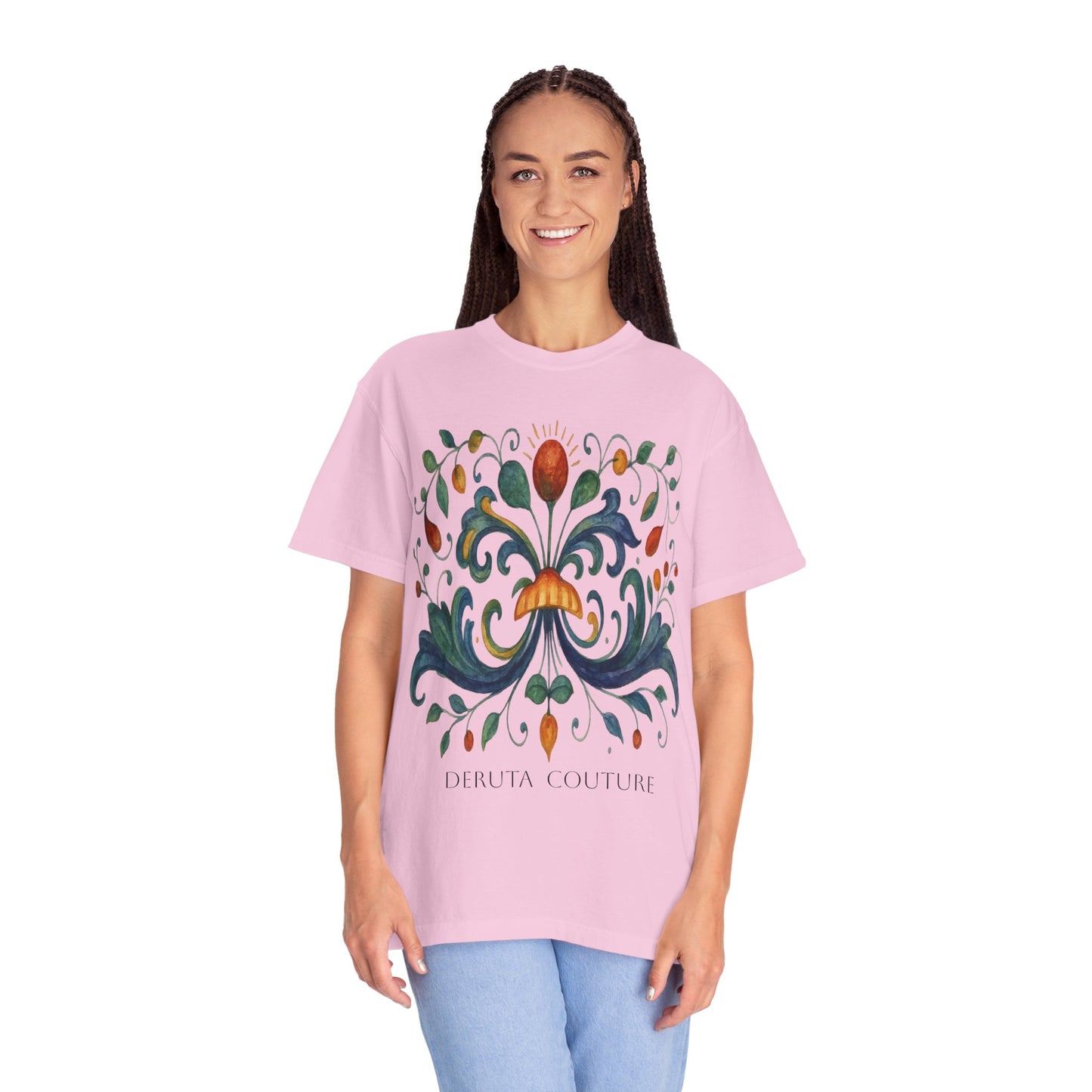 DERUTA COUTURE: Unisex Garment-Dyed T-shirt Ricco Italia Design