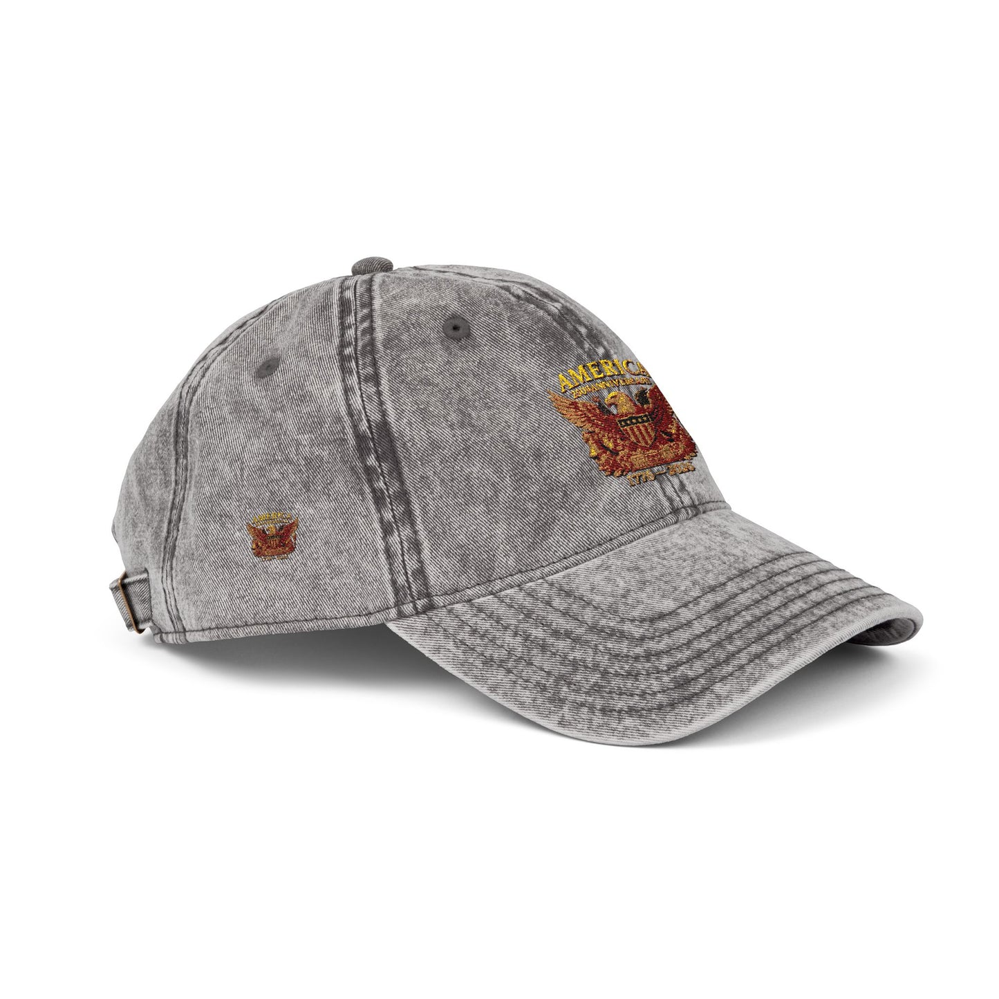 America 250 Anniversary Embroidered Cap — Vintage Patriotic Hat