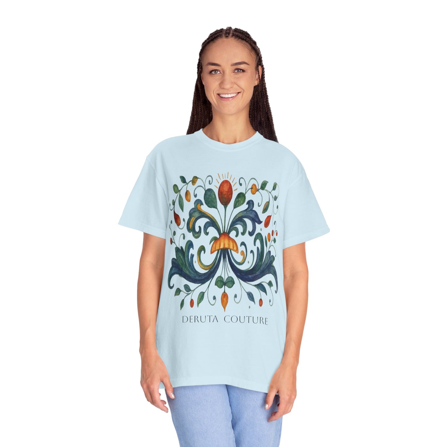DERUTA COUTURE: Unisex Garment-Dyed T-shirt Ricco Italia Design