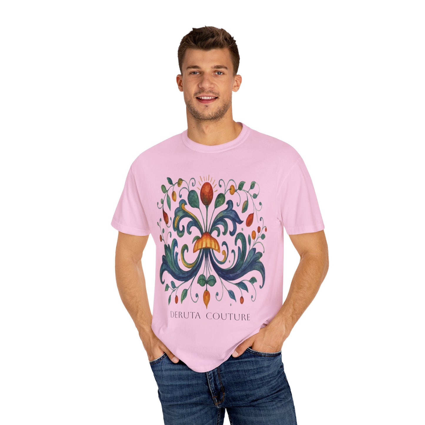 DERUTA COUTURE: Unisex Garment-Dyed T-shirt Ricco Italia Design