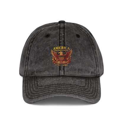 America 250 Anniversary Embroidered Cap — Vintage Patriotic Hat