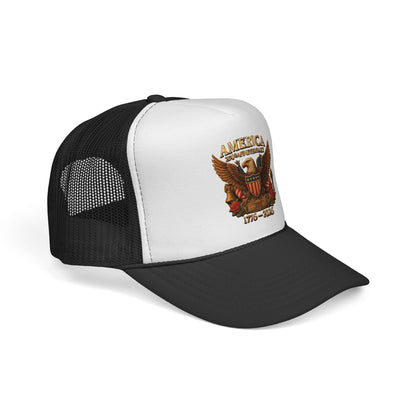 Patriotic Eagle Trucker Cap — America 1776-2020 Vintage Shield Design