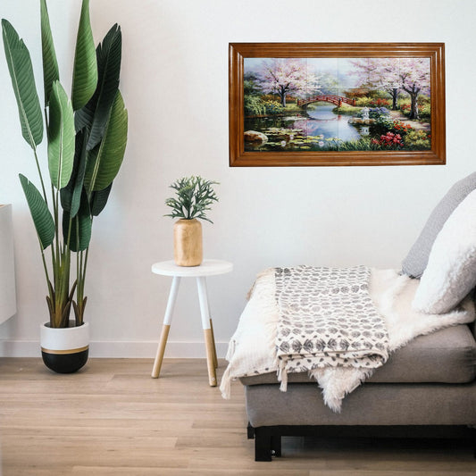 SUBLIMART: Picture frame reproduction of "SK-Japanese Garden" by Sung Kimh" on glass tiles