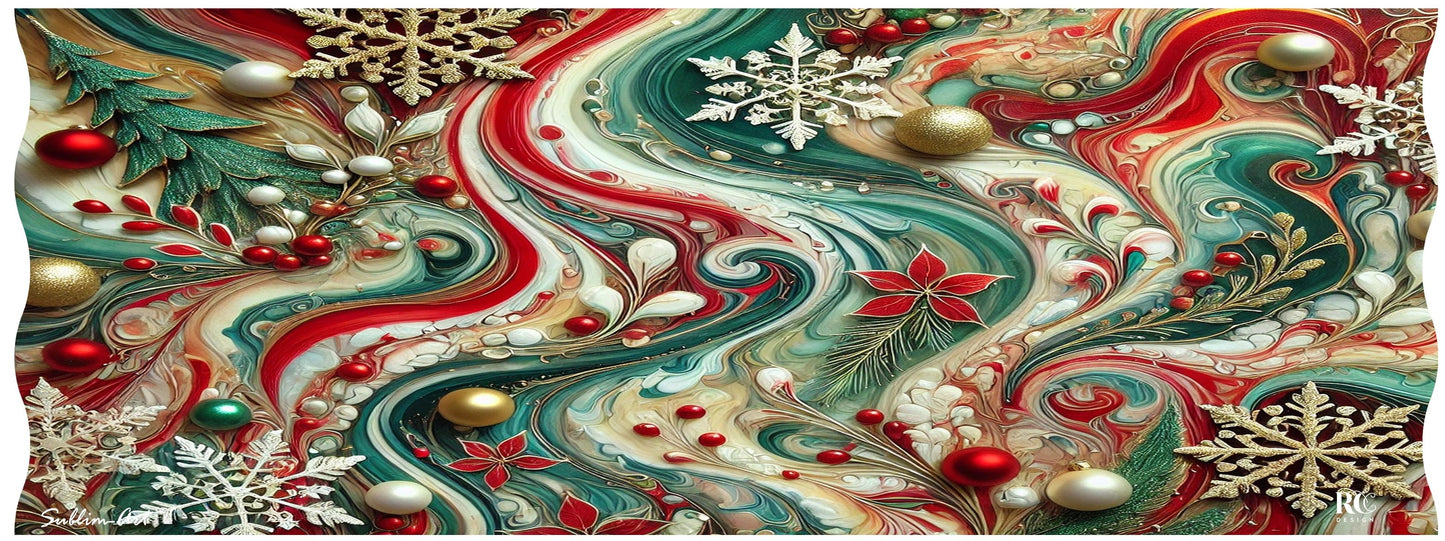 SUBLIMART: Christmas - Soy Wax Candle SUBLIMART: Christmas Ceramic Mug – Fluid Wave Design by RC Designs (Pattern #03)