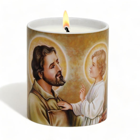 SUBLIMART: Prayer Candle - Porcelain Soy Wax Candle - The Ascension