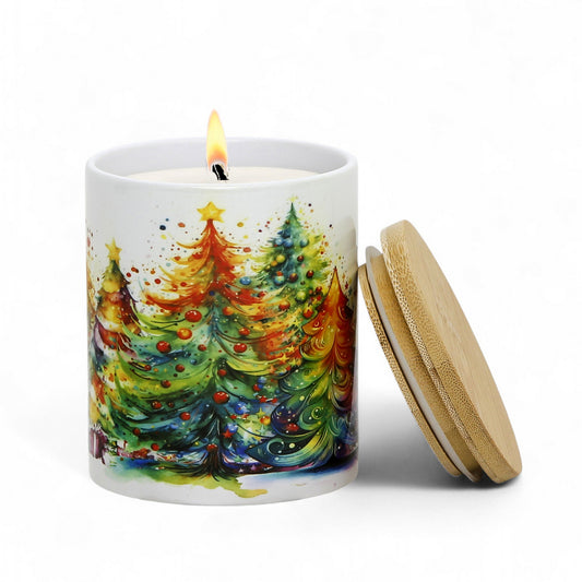 SUBLIMART: Christmas - Soy Wax Candle – Christmas tree Deluxe Design