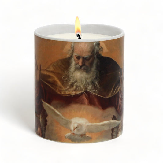 SUBLIMART: Prayer Candle - Porcelain Soy Wax Candle - Our Father Prayer