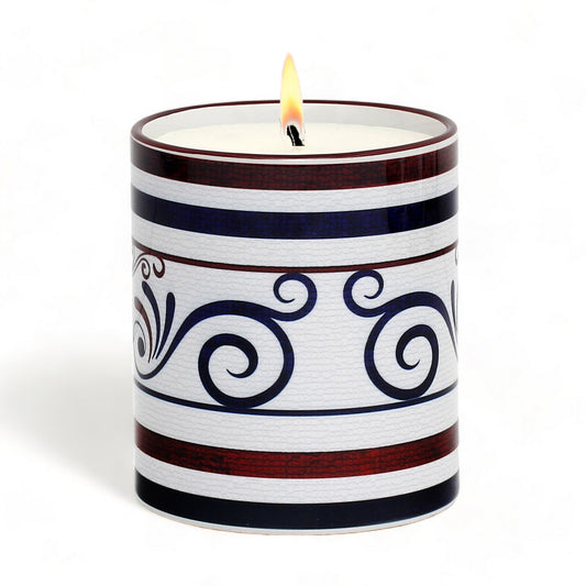 SUBLIMART: Ricco Italia Candle Blue-Maroon Design by Mario Bruno (Design 6425)