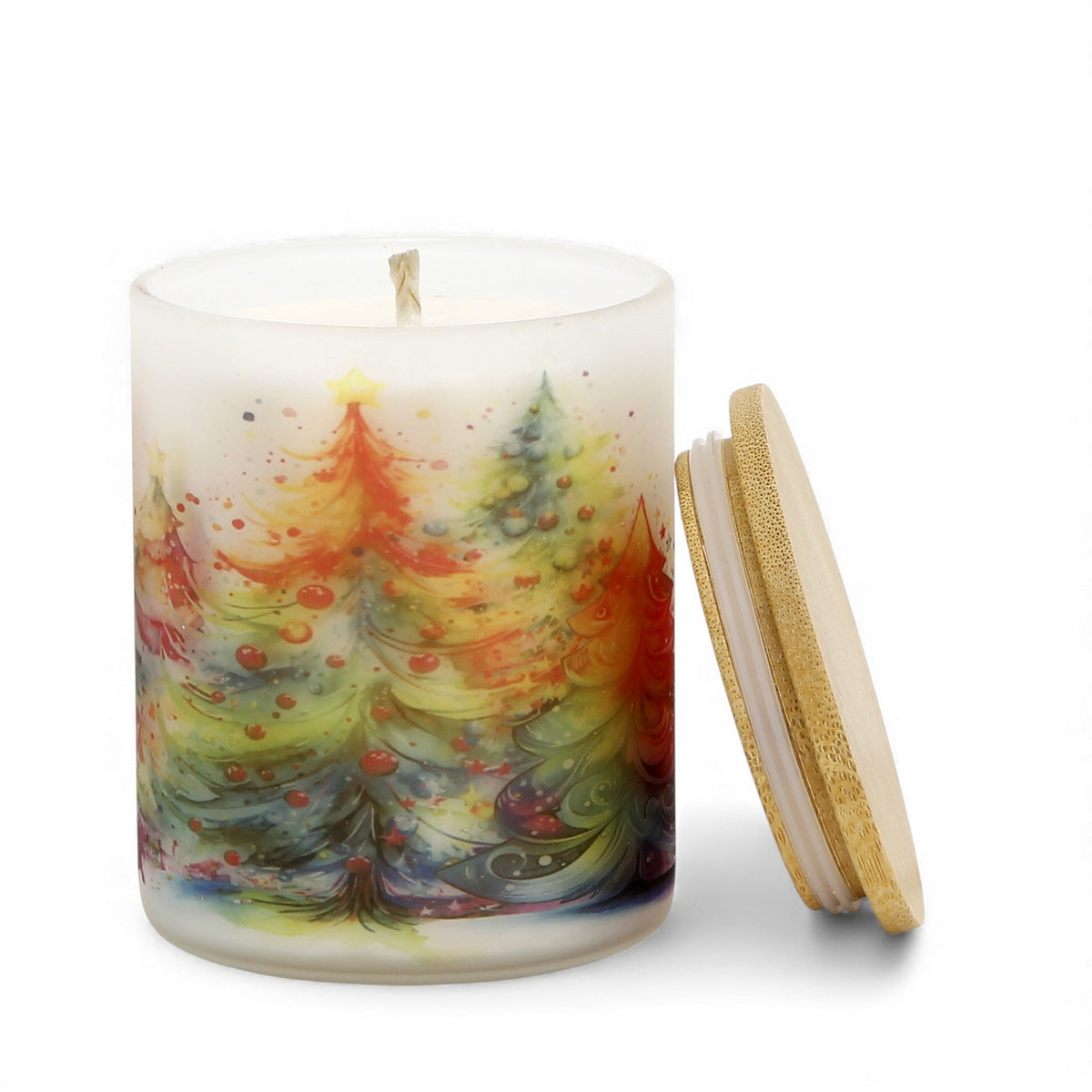 SUBLIMART: Christmas - Soy Wax Glass Candle – Christmas Trees Deluxe Design