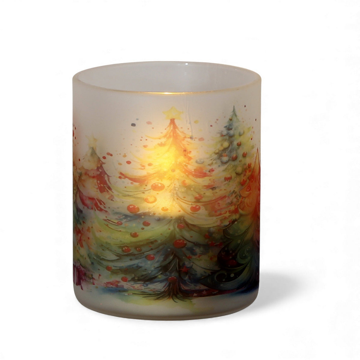 SUBLIMART: Christmas - Soy Wax Glass Candle – Christmas Trees Deluxe Design